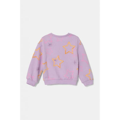 Benetton Yıldız Desenli Lila Kız Bebek Sweatshirt - Riki Baby&Kids