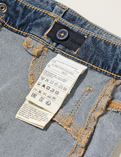 Benetton Erkek Bebek Açık Mavi Denim Pantolon - Riki Baby&Kids