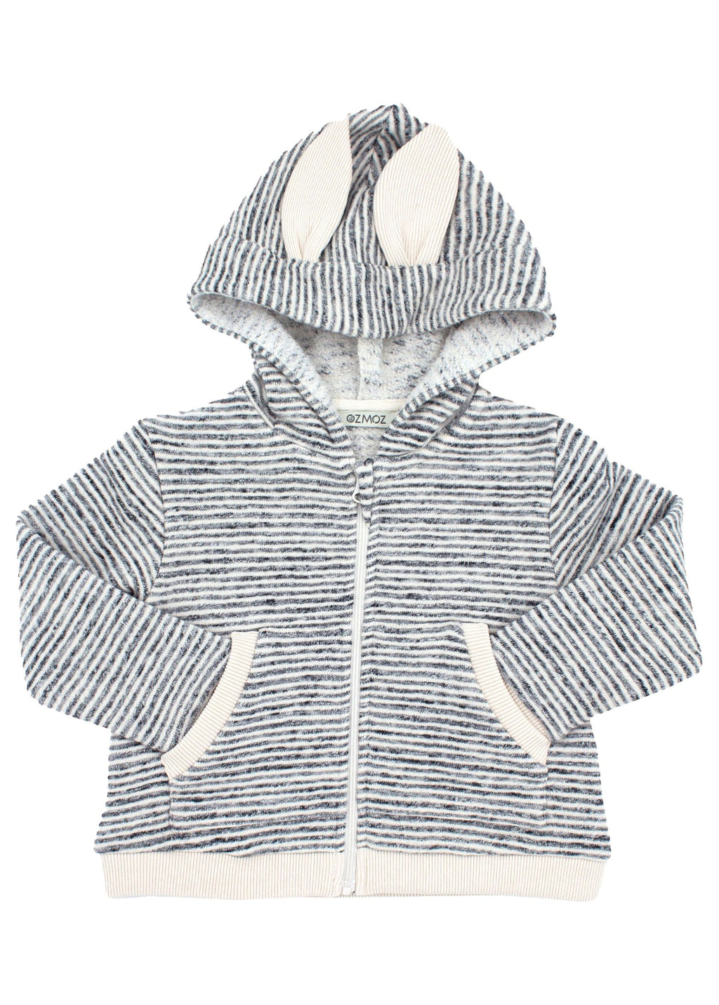 Kulaklı Kapüşonlu Kışlık Unisex Bebek Fermuarlı Ceket