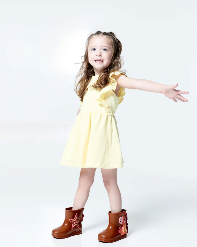 Mini Melissa Welly Wonderland BB – Kahverengi Çocuk Yağmur Çizmesi