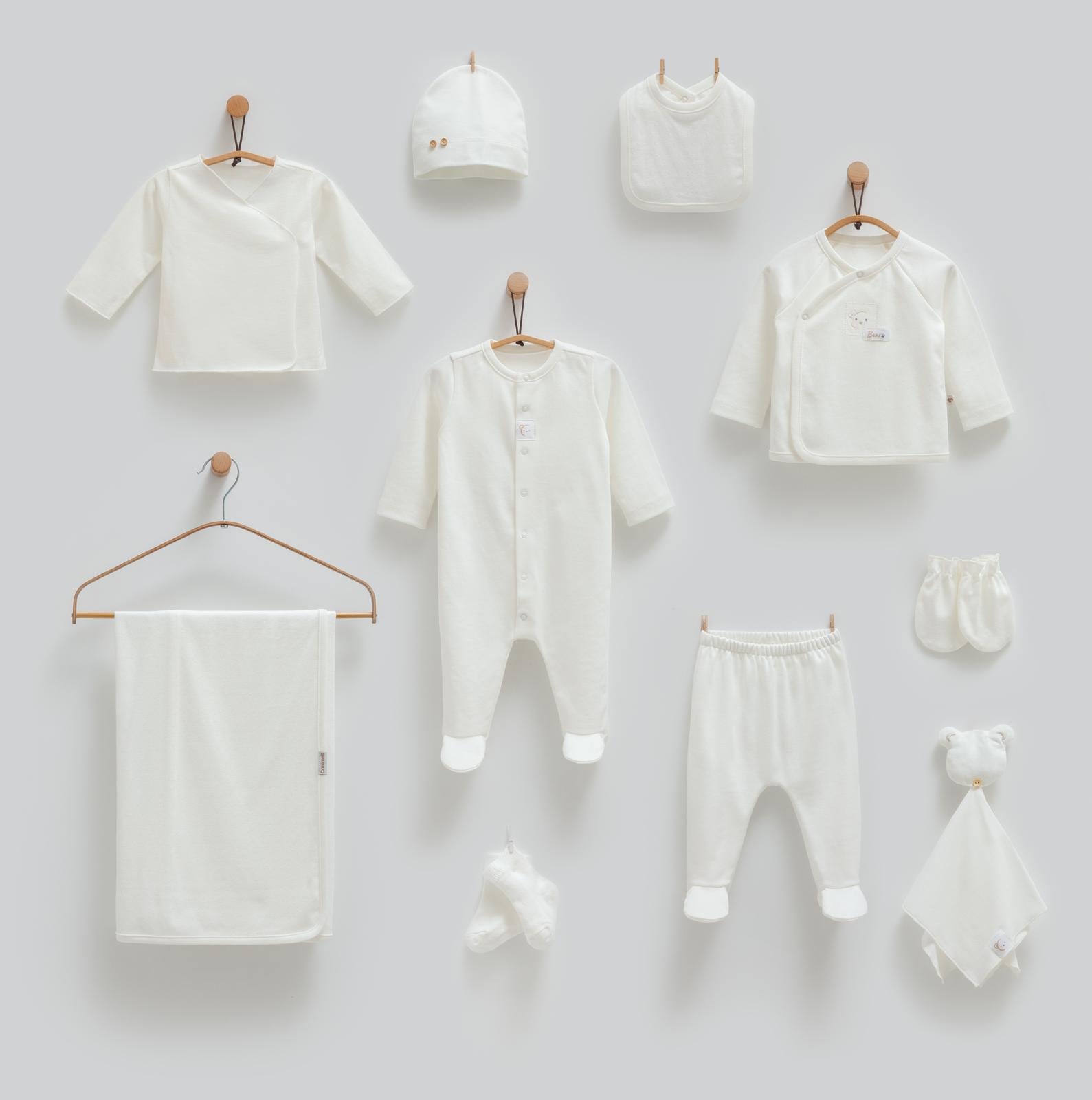 Caramell Mini Bear Ekru 10'lu Hastane Çıkış Set