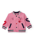 Tuc Tuc Kız Çocuk Pembe Varsity Ceket – Nakış Detaylı & 3D Aplikeli