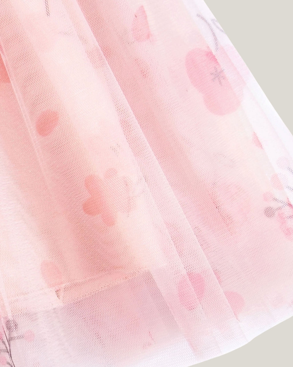 Çiçek Baskılı Pembe Kız Bebek Tütü Etek | 6-18 Ay