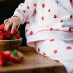 Organik Pamuk Bebek Sweatshirt & Pantolon Set – Çilek Desenli