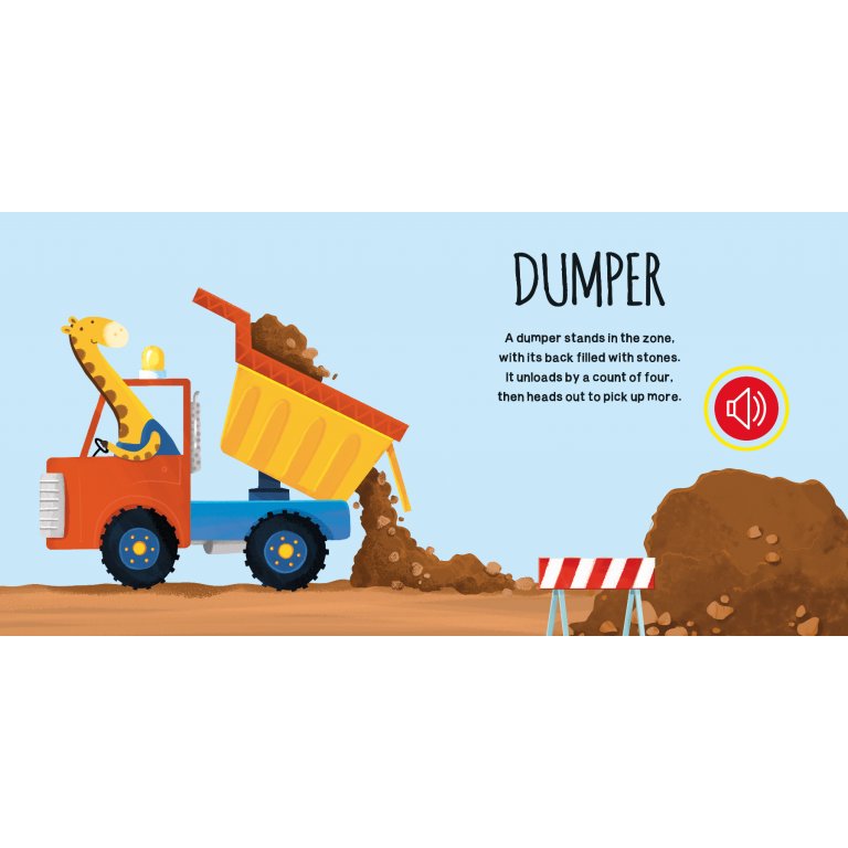 Sound Books – Construction Site Vehicles | Sesli İnşaat Araçları Kitabı (1+Yaş, Etkileşimli)