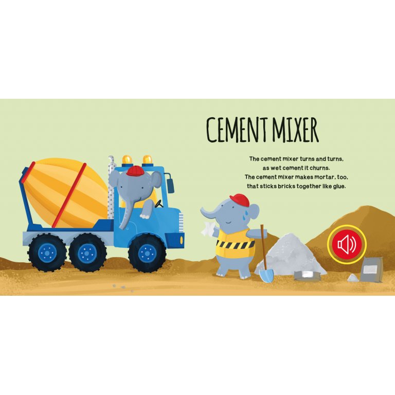 Sound Books – Construction Site Vehicles | Sesli İnşaat Araçları Kitabı (1+Yaş, Etkileşimli)