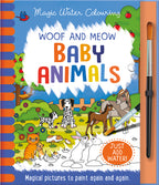 Magic Water Colouring Kitabı – Woof and Meow: Baby Animals | Yeniden Boyanabilir Büyülü Hayvan Kitabı