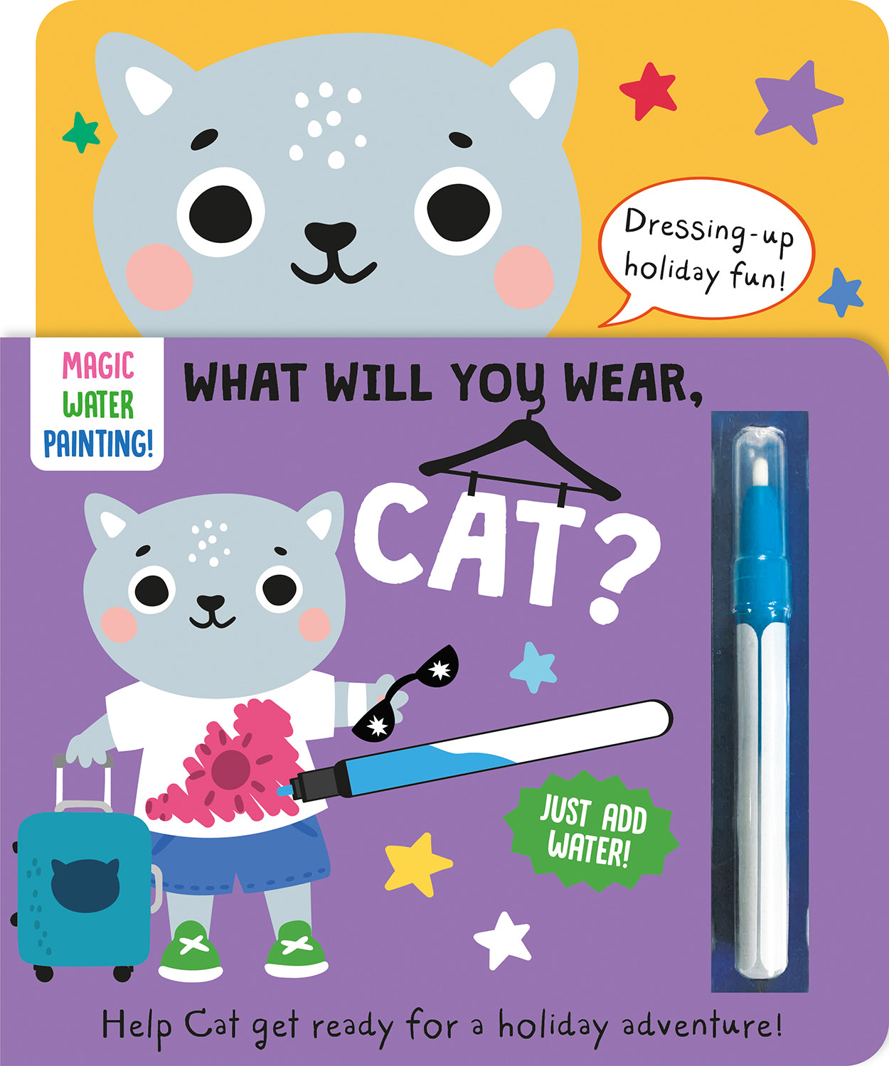 What Will You Wear, Cat? – Sihirli Su Boyama Kitabı (Tatilde Ne Giyeceksin, Kedi?)