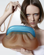 Melissa Glass Bag orange blue - vegan crossbody çanta cam kapak önden görünüm