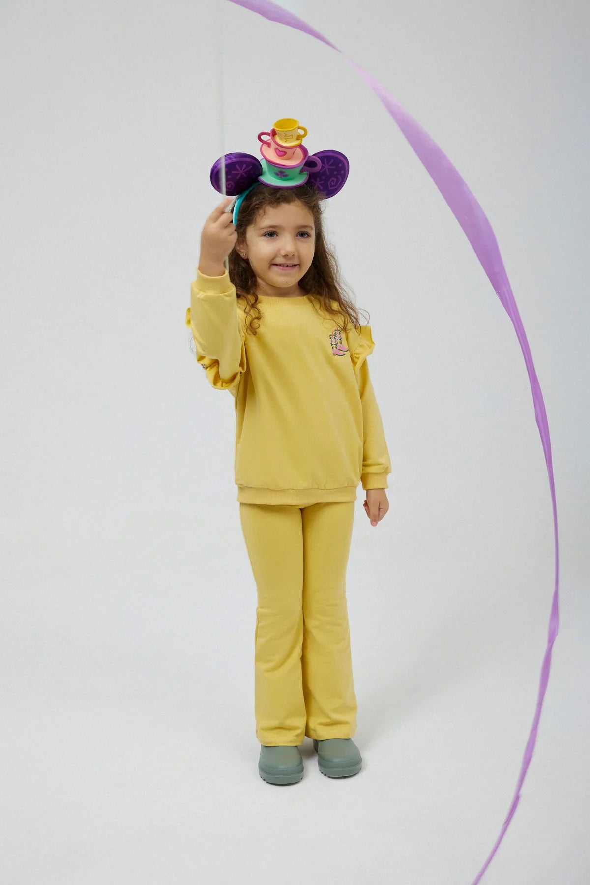 Miela Kids İspanyol Tayt Açık Sarı