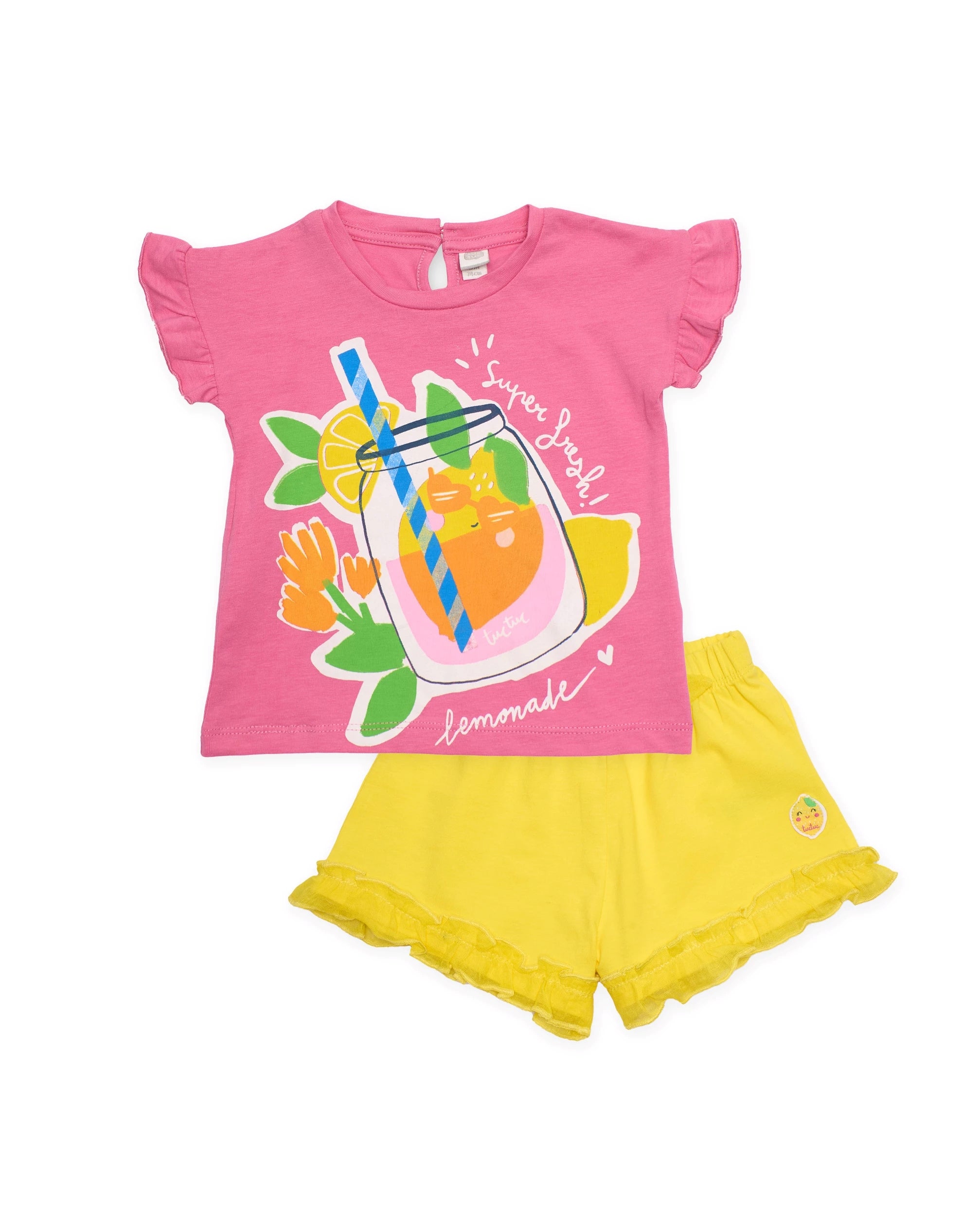 tuc-tuc-limonata-set-pembe-tisort-sari-sort-on-gorunum