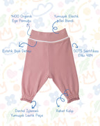 Crystal Baby Organik Pamuk Bebek Pantolonu - Rose Pink