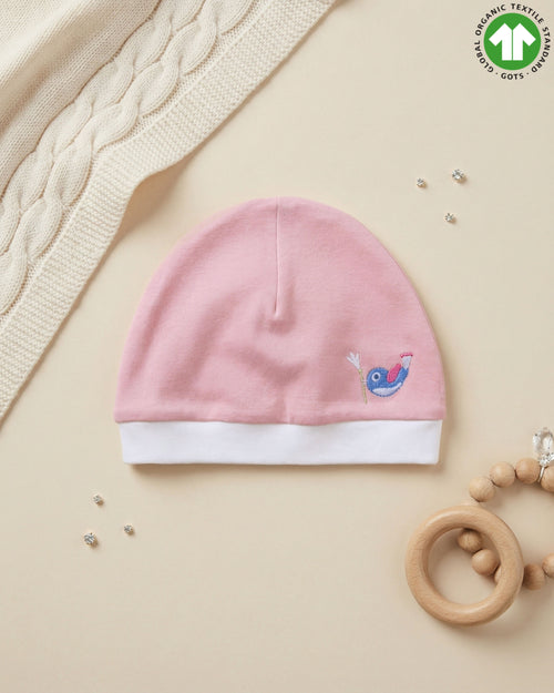 Crystal Baby Organik Pamuk Bere - Rose Pink