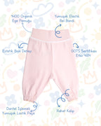 Crystal Baby Organik Pamuk Bebek Pantolonu - Cloud Pink