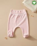 Crystal Baby Organik Pamuk Patikli Bebek Pantolonu - Cloud Pink