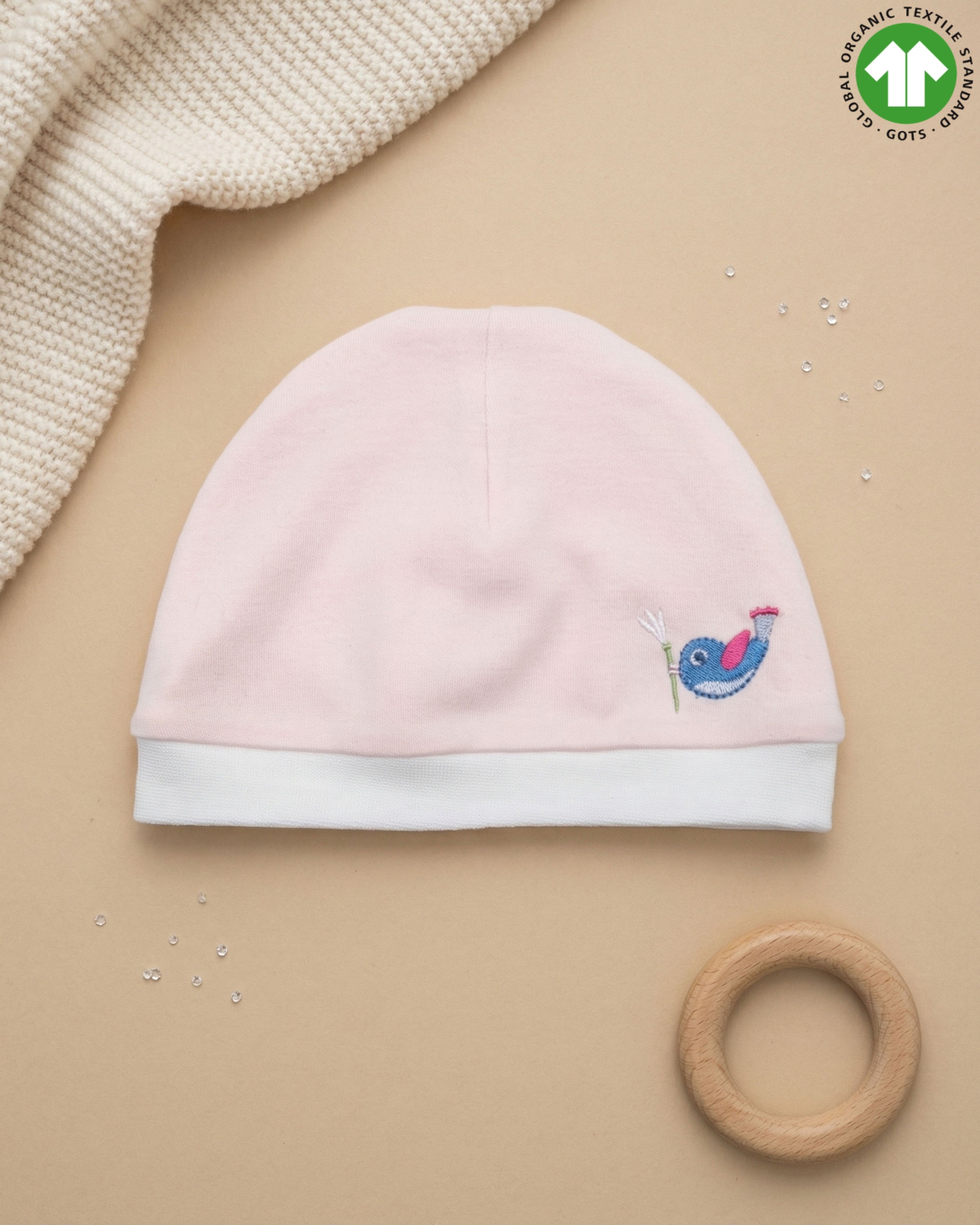 Crystal Baby Organik Pamuk Bere - Cloud Pink