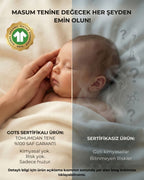 Crystal Baby Organik Pamuk Kendinden Patikli Tulum - Hay Yellow