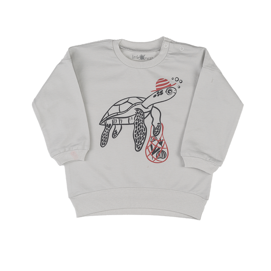 Little Yucca "Grow" Light Sweatshirt - Light Grey