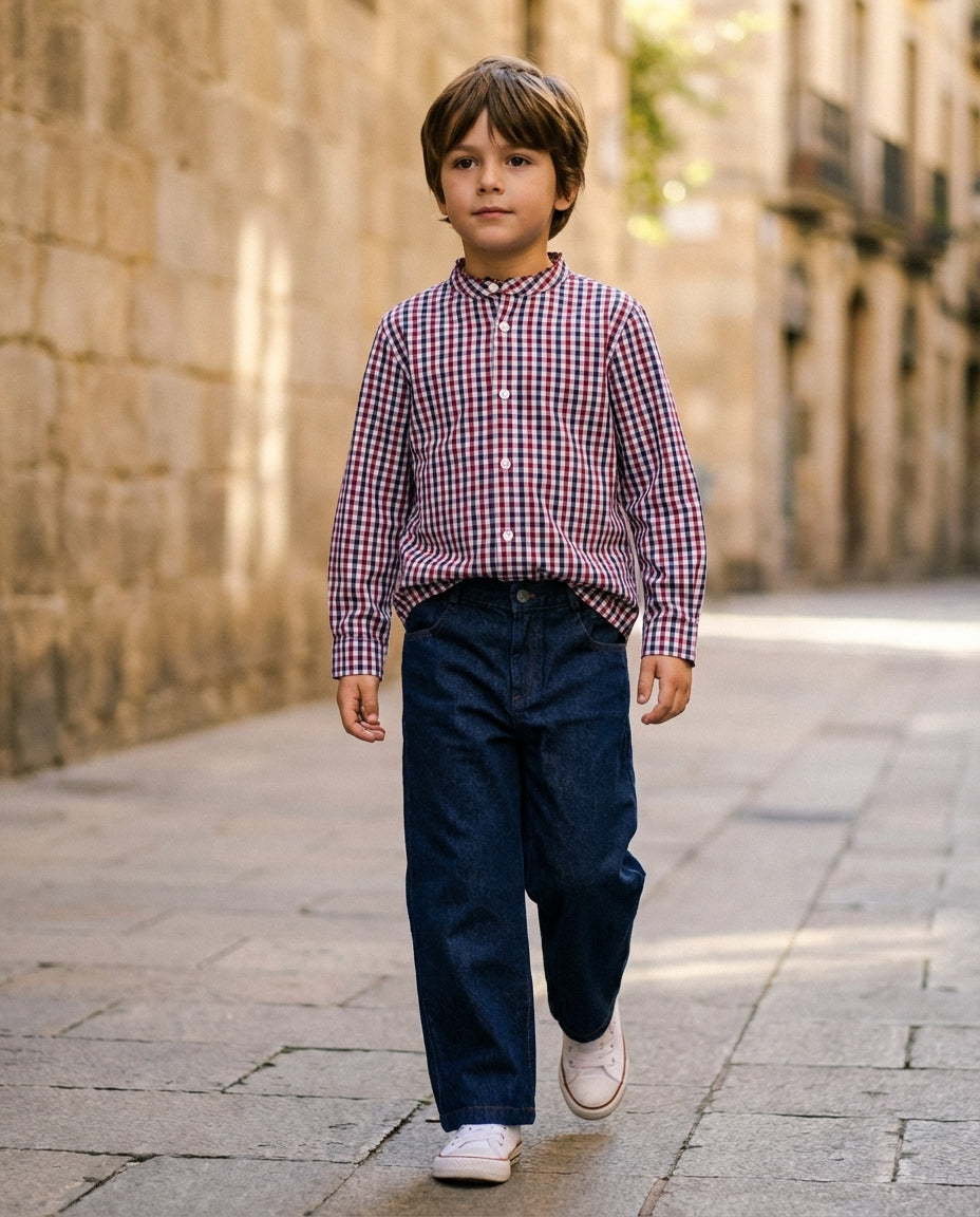 Ozmoz lacivert rahat kesim denim pantolon sokak kombin lifestyle erkek çocuk