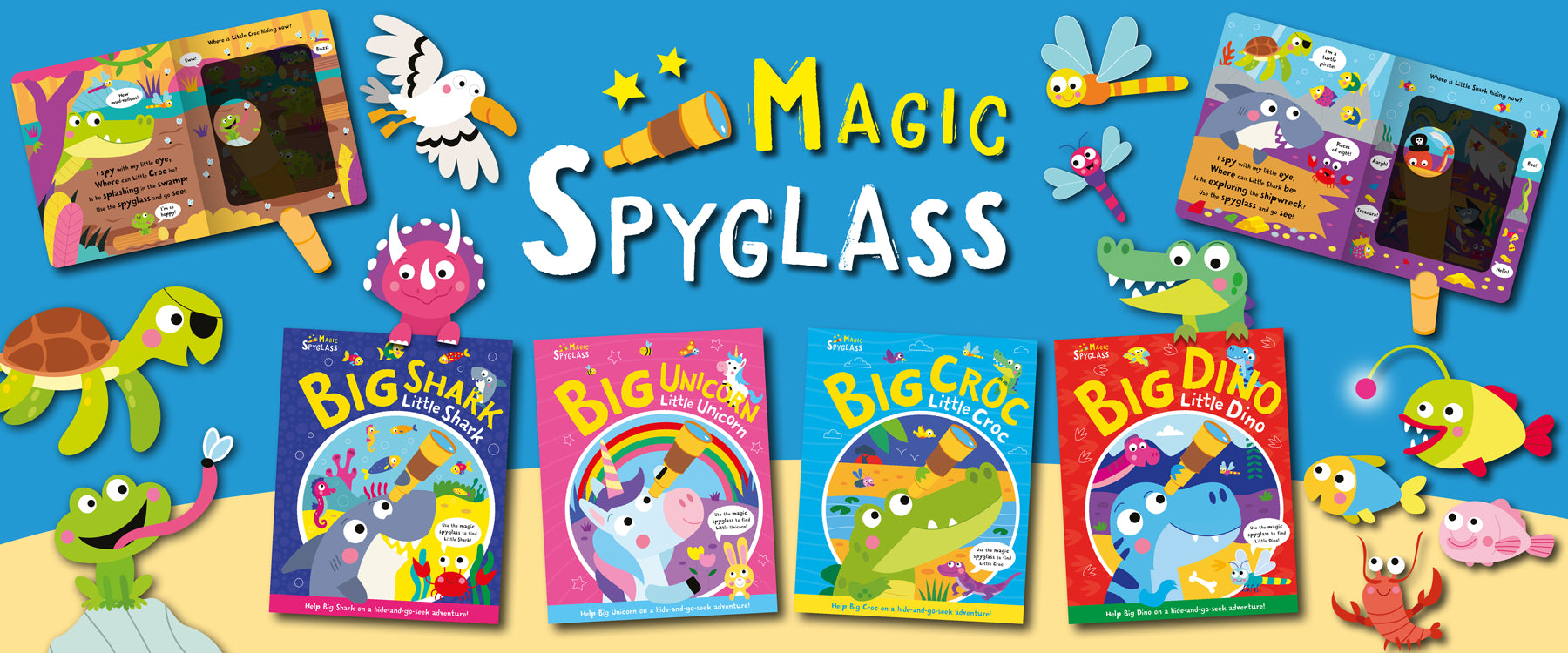 Big Croc Little Croc | Sihirli Mercekli Saklambaçlı Kitap | Keşfet, Bul, Eğlen!