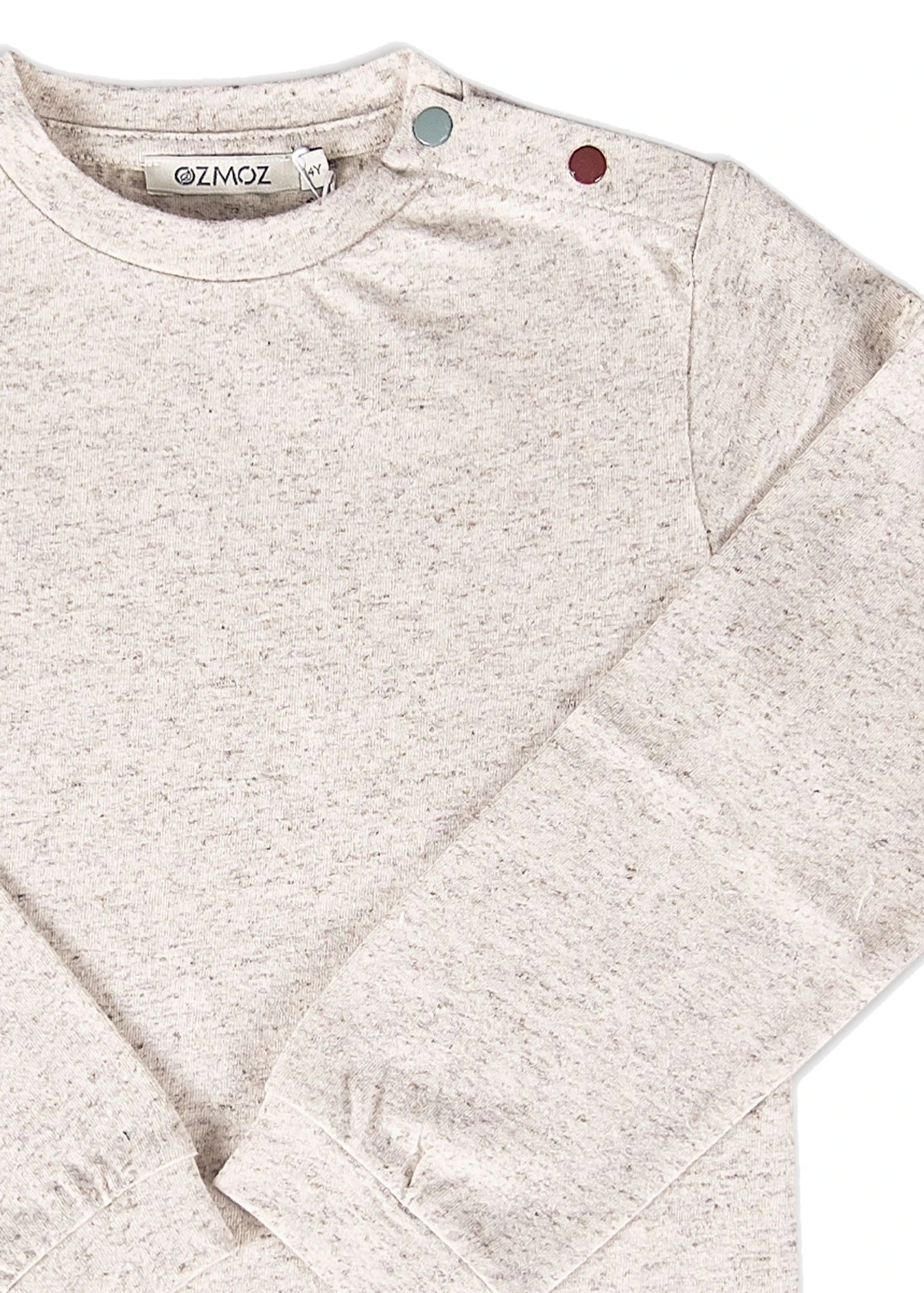 Pamuk, Kenevir ve Yün Karışımlı Ekru Uzun Kollu Kışlık Bebek Sweatshirt