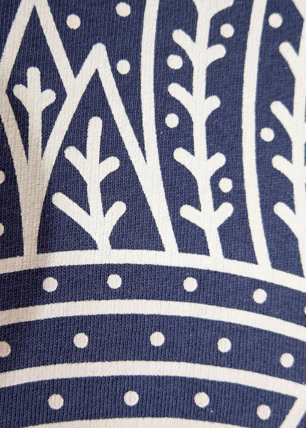 Organik Pamuk Doğa Baskılı Lacivert Erkek Çocuk Sweatshirt