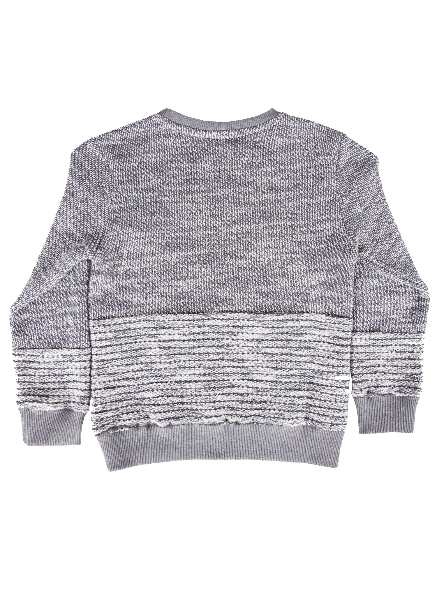 3–12 yaş erkek çocuk için organik pamuk gri sweatshirt