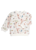 Organik Pamuk Kuş Desenli Bebek Sweatshirt – Özel Sepet Örgü Kumaş