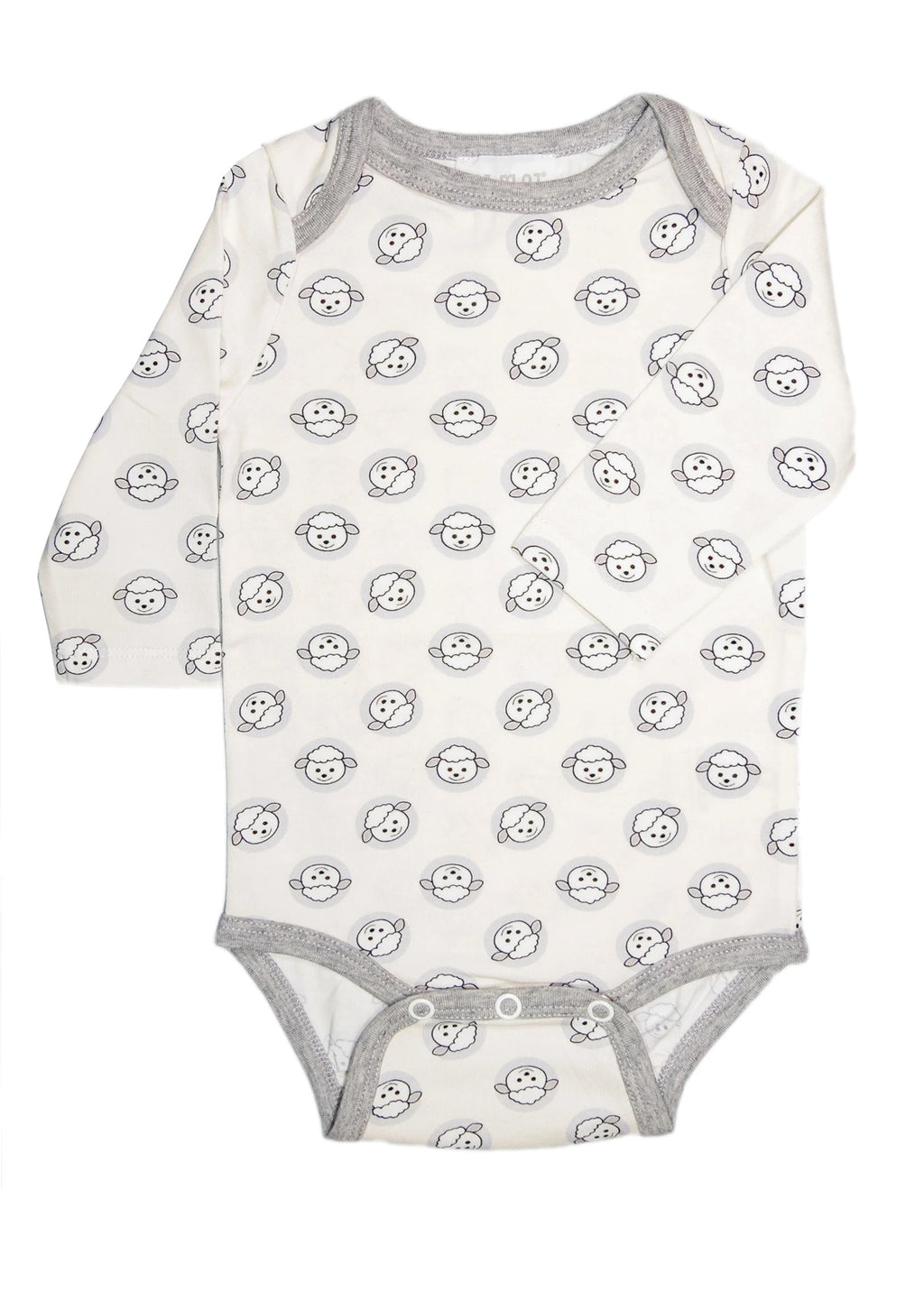 Organik Pamuk Kuzu Baskılı Unisex Bebek Body