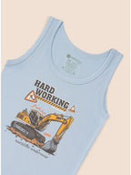 Natuline 3007 Organik Pamuklu Likralı Atlet Hard Working 3'lü Paket