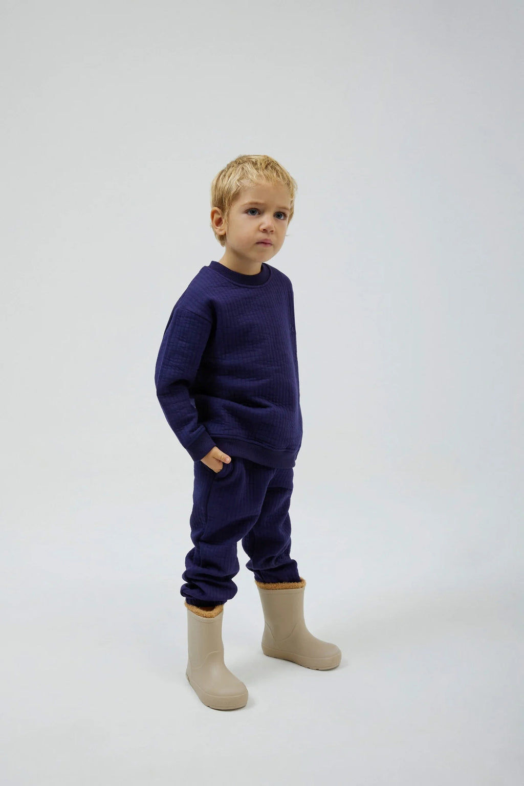 Miela Kids Lacivert Kapitone Jogger Pantolon