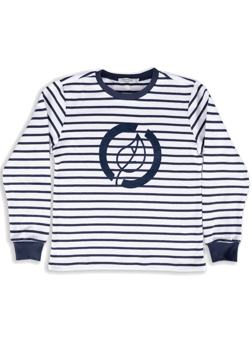 Organik Pamuk Lacivert Çizgili Erkek Çocuk Sweatshirt – Yumuşak Dokulu