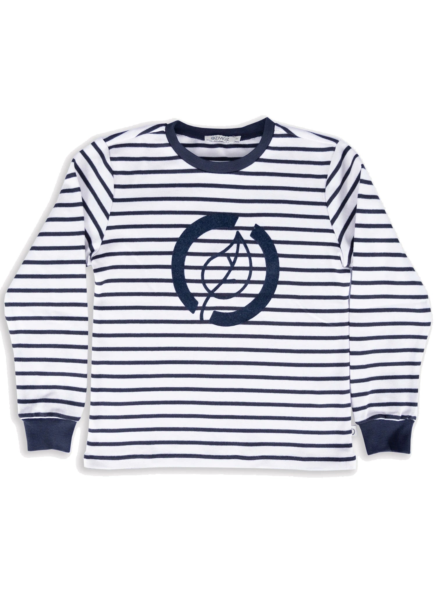 Organik Pamuk Lacivert Çizgili Erkek Çocuk Sweatshirt – Yumuşak Dokulu