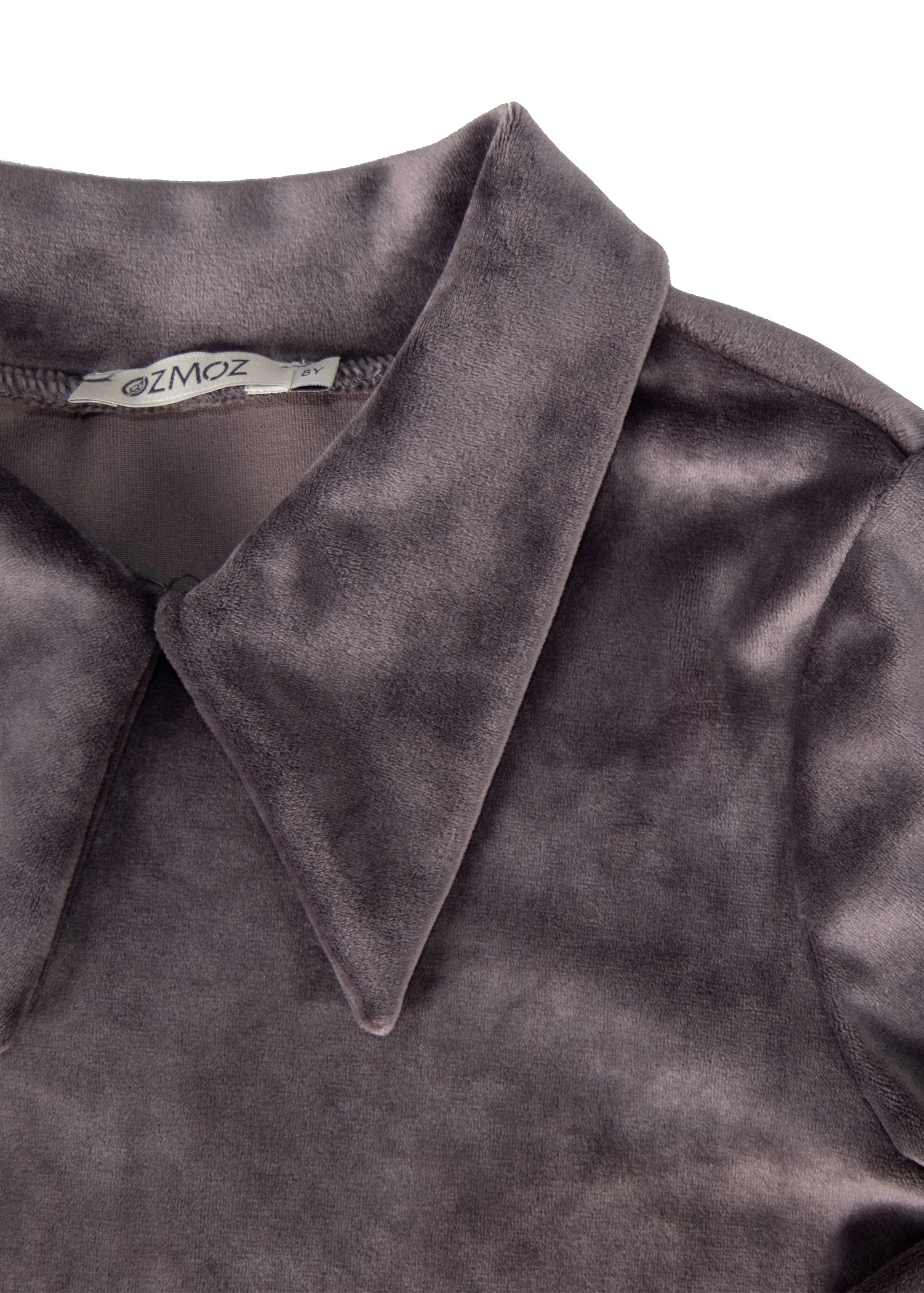 Eteği Yün İşlemeli Örme Kadife Kumaş Kışlık Kız Çocuk Elbise - Şapkalı