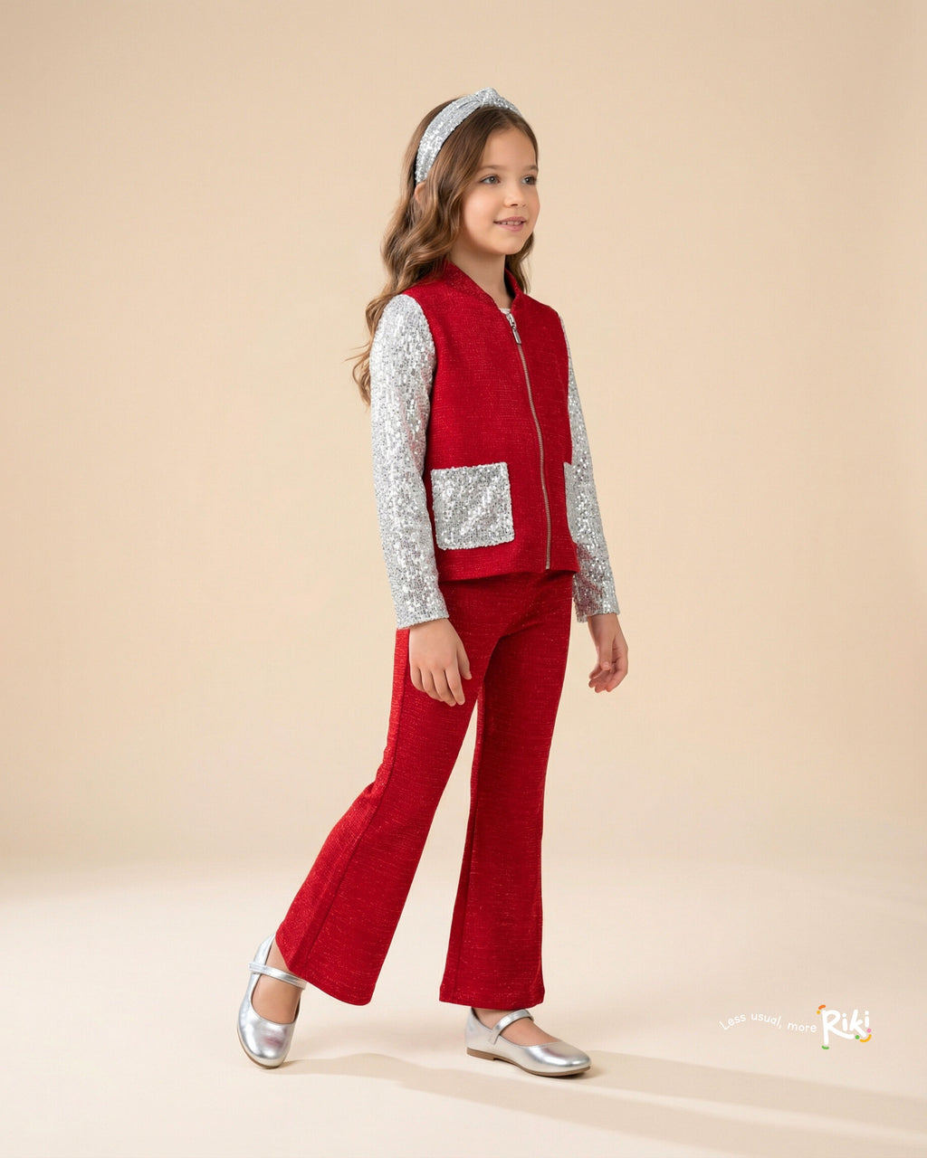 Red Elegance Couture Set – Özel Dikim Pul Payet Ceket & Pantolon Takımı
