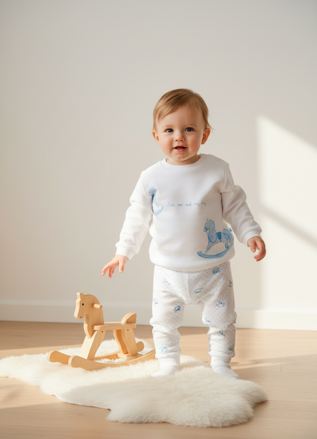 Organik Pamuk My Toy Omuzdan Çıtçıtlı 2’li Takım Mavi