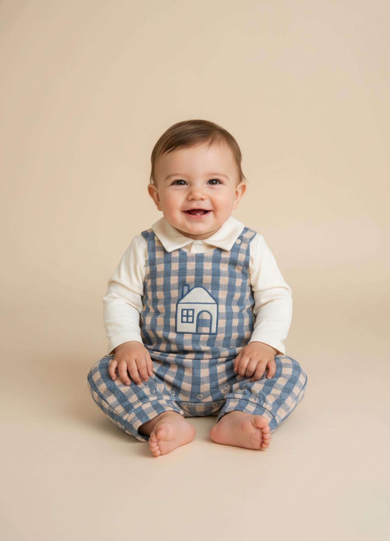 Organik Pamuk Home Salopet 2’li Takım Mavi