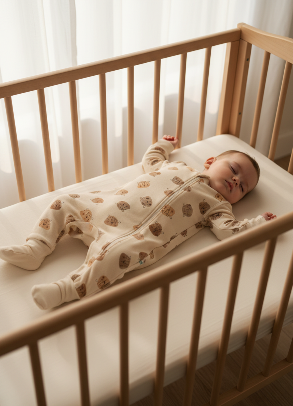 Organik Pamuklu Uzun & Kısa Kollu Uyku Tulumu – (1.5 Tog)