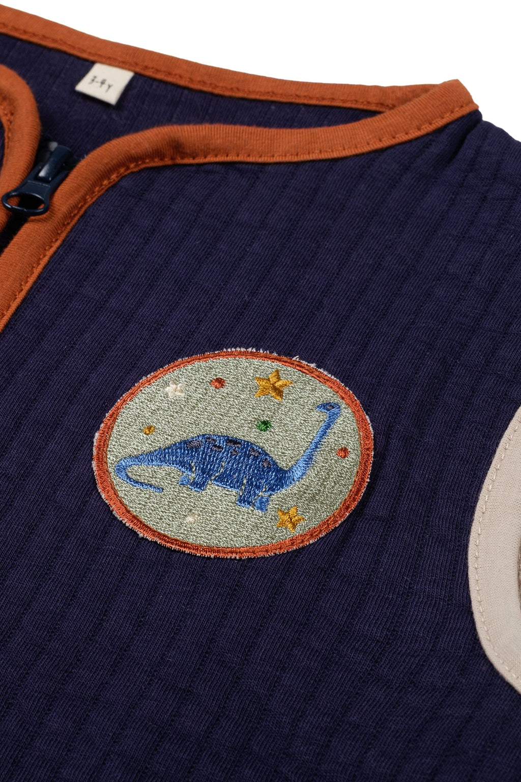 Miela Kids Lacivert Kontrast Biyeli Kapitone Yelek