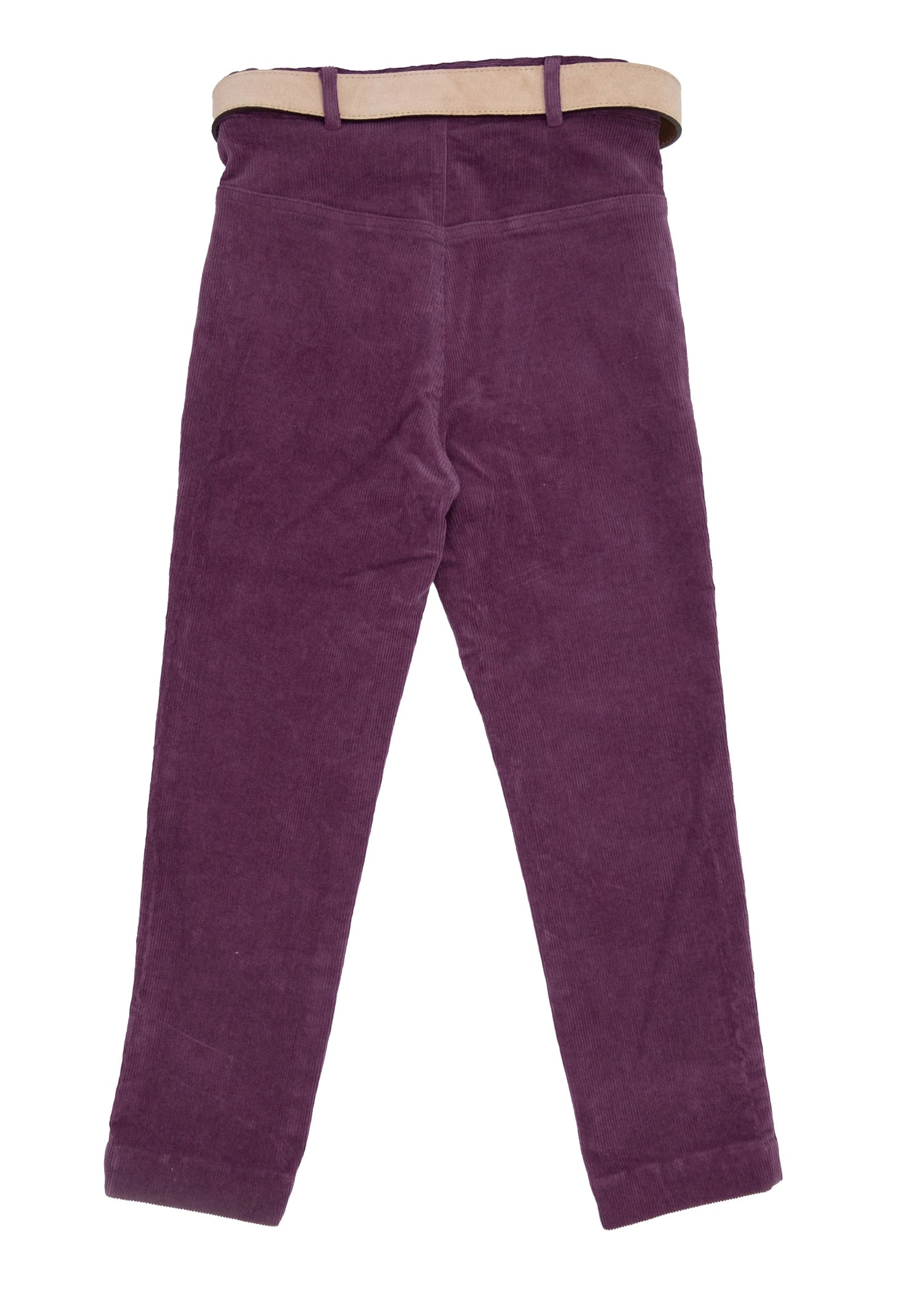 Fitilli Kadife Slim Kesim Mor Kışlık Unisex Çocuk Pantolon