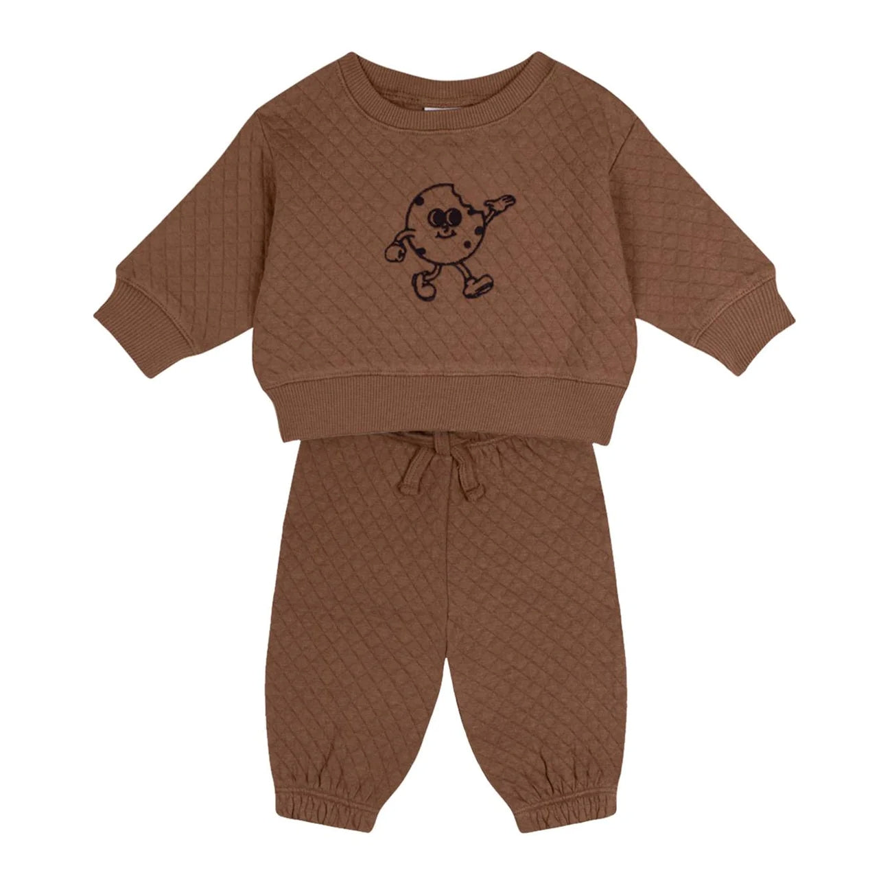Organik Pamuk Kurabiye Sweatshirt Pantolon Set – Kapitone Kumaş