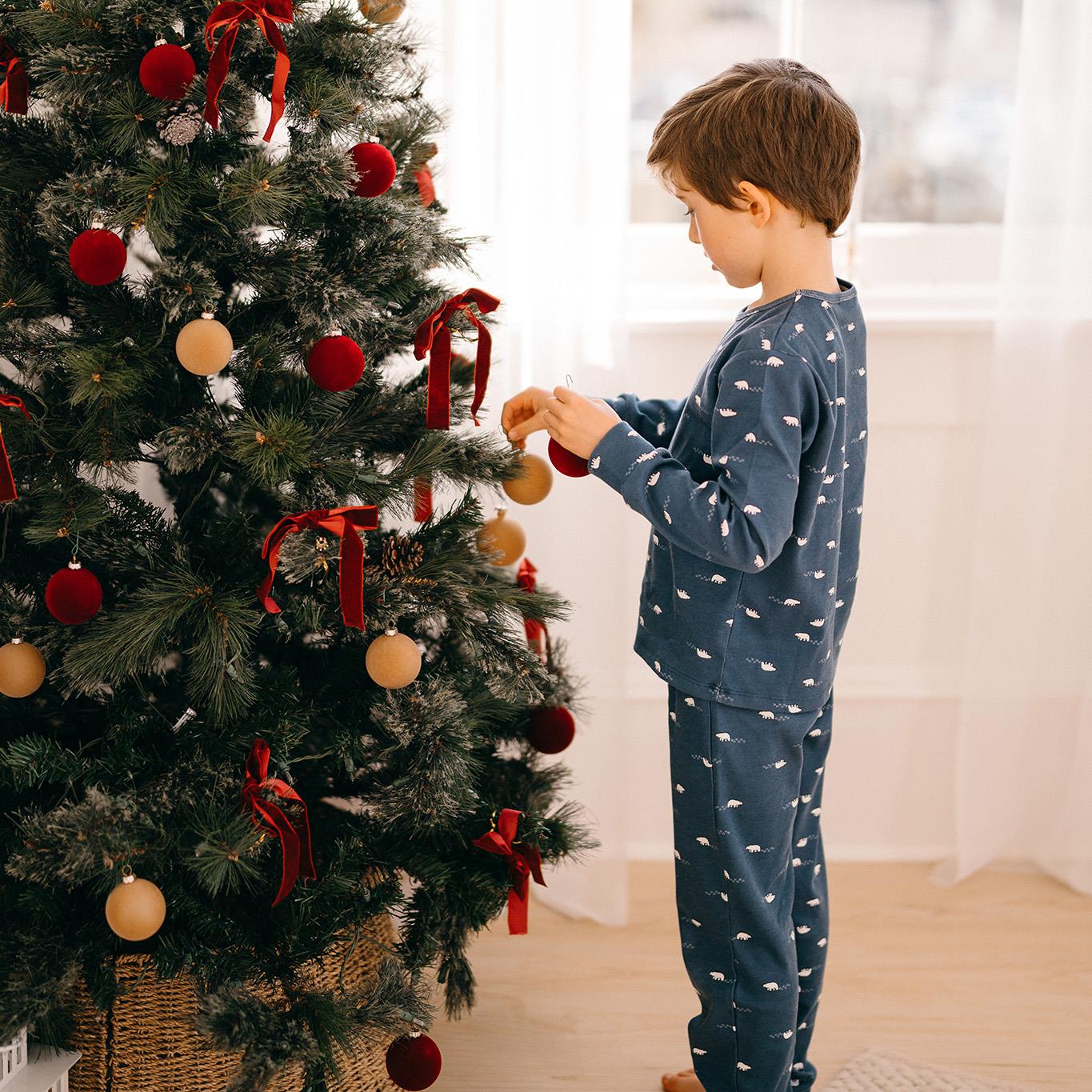 Organik Pamuk Kutup Ayısı Uzun Kollu Pijama Takımı