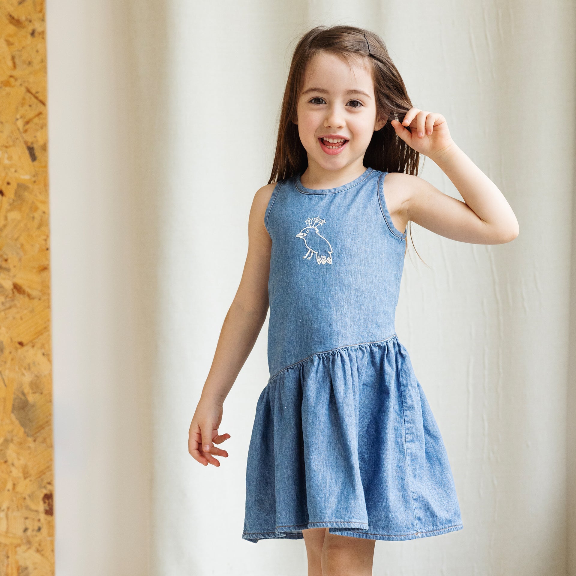 Little Yucca Organik Pamuk "Light" Denim Elbise