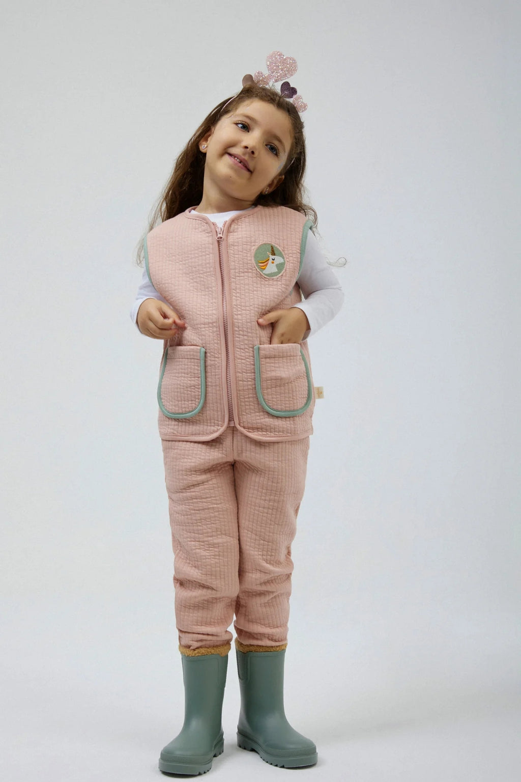 Miela Kids Açık Pembe Kapitone Jogger Pantolon
