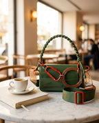 Melissa + Alexandre Pavão Olga Bag Yeşil – Vegan Designer Çanta | Modüler Askı | Melflex™