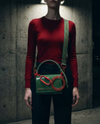 Melissa + Alexandre Pavão Olga Bag Yeşil – Vegan Designer Çanta | Modüler Askı | Melflex™