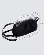 Melissa Glass Bag ölçüleri 27x17 cm siyah tasarım çanta boyutları
