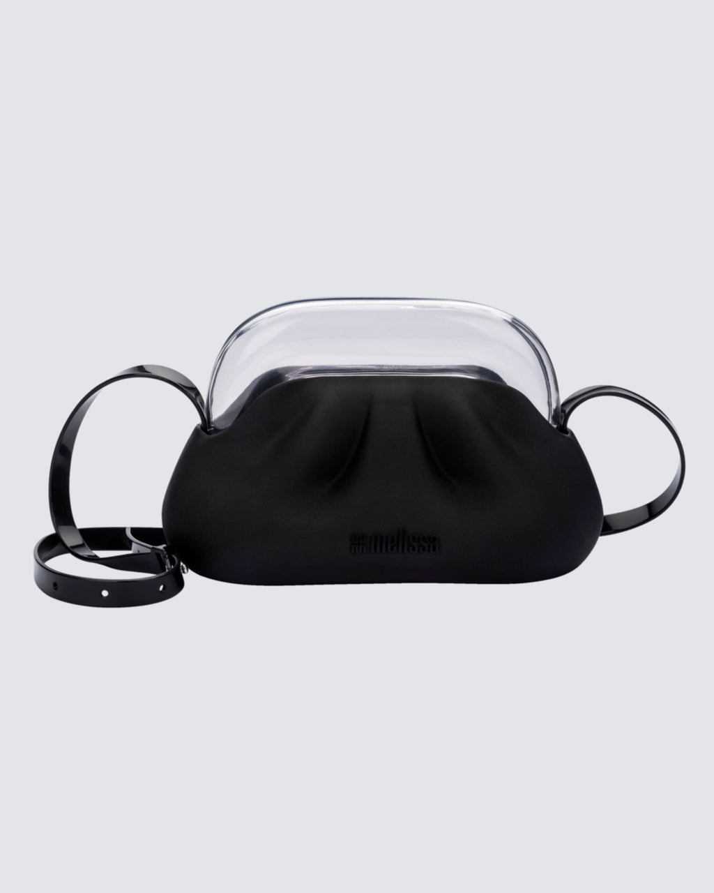 Melissa Glass Bag siyah kadın çantası cam görünümlü kulp detaylı