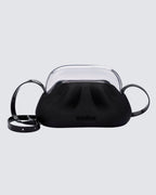 Melissa Glass Bag siyah kadın çantası cam görünümlü kulp detaylı