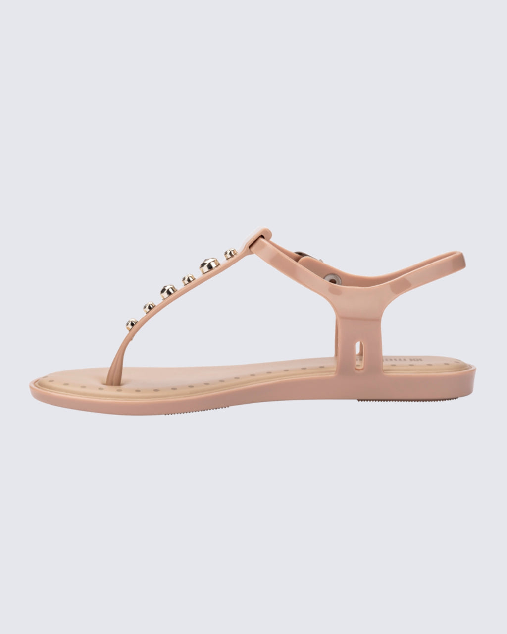 Melissa Solar Boho bej kadın parmak arası sandalet yandan sol görünüm